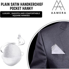 Mens Royal Blue Hanky Handkerchief Pocket Square Plain Satin Solid Wedding Accessory