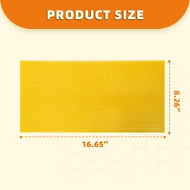 Beehive Wax Coated Foundation Sheet,8-1/2-Inch Deep Beeswax Foundation Sheets,10 Pcs Plastic Bee Hive Foundation Sheet,Beehive Foundation Sheet Fit Deep Frame for Beekeeping