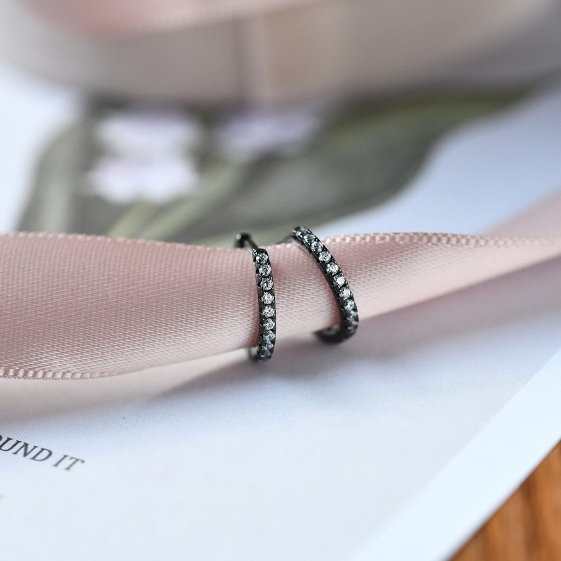 Silver Hoop Earrings for Women，925 Sterling Silver Hoop Earrings with