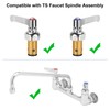 TNROTED Hot and Cold Side Handle Stem Assembly, Brass Spindle