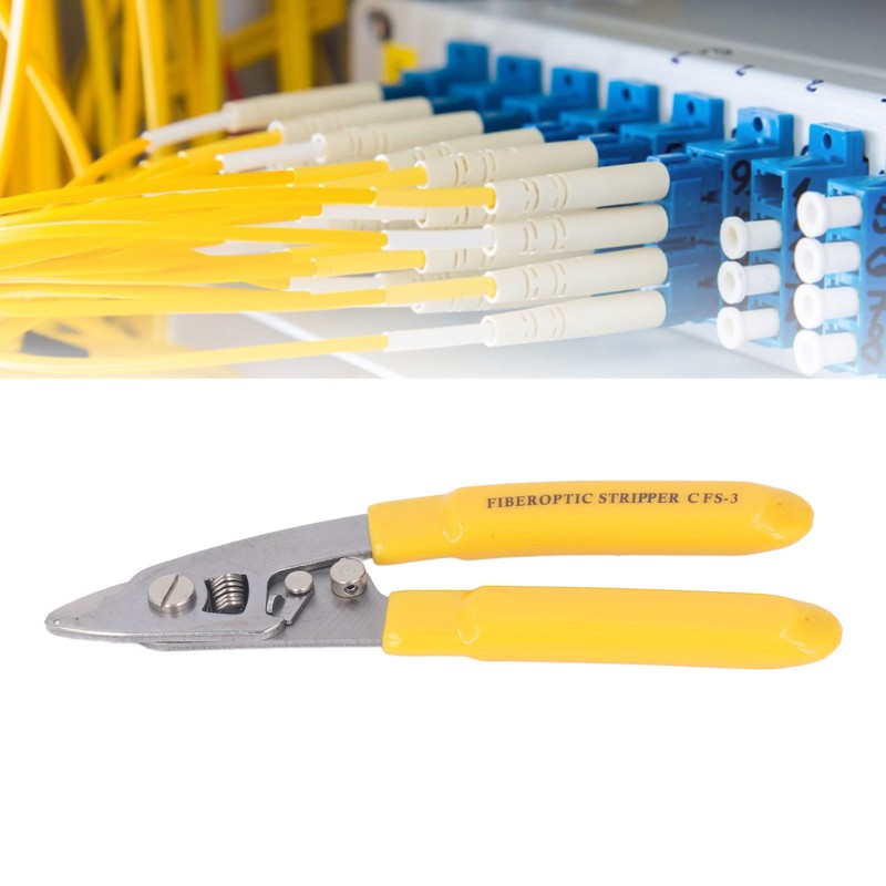 Fiber Optic Stripper Stainless Steel 3 Port Hole Cable Wire