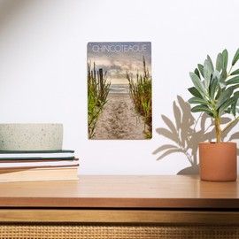 Lantern Press 6x9 Inch Wood Sign, Ready to Hang Wall Decor, Chincoteague, Virginia, Pathway to the Beach