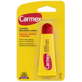 Carmex, Bálsamo Labial Hidratante Classic en Tubo, para Labios Secos y Agrietados, Protege y Suaviza, 10 gr