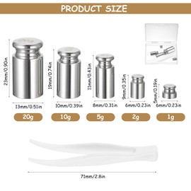 5 Stk Kalibriergewicht,Calibration Weights,Kalibrierungsgewichte,Eichgewichte Set,Eichgewicht Gramm Set,Maß Gewicht,Prüfgewichte,Eich Gewicht für präzise Kalibrierung Balance, 1g 2g 5g 10g 20g