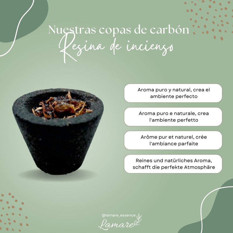 Charcoal Cups with 5g Incense Resin - Protection and Harmony
