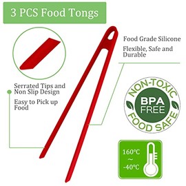 3PCS Silicone Kitchen Tongs Set - Perfect for Cooking & Grilling