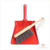 Redecker Mini Dust Pan Set, Large, Red