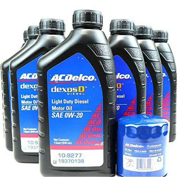 AC Delco DexosD 0w-20 Light Duty Diesel Engine Oil 19370138,