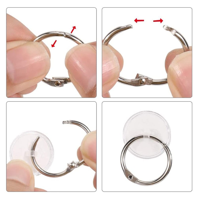 30PCS Self Adhesive Ceiling Hook Hanging Hook with Binding Rings,