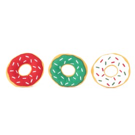 ZippyPaws - 3 Pack Donutz Miniz Refills for Hide and Seek Dog Toys, Plush Dog Puzzles and Colorful Squeaky Dog Toys, Donuts
