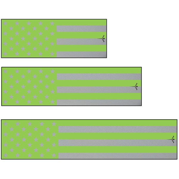 White Water Archery Lime Green American Flag Colors Reflective Arrow