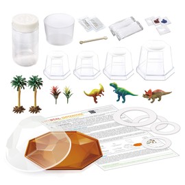 Experiment Box Crystals Grow Dinosaur Terrarium - Crystal Growing Set for Children - Scientific Toy - Multicoloured - 27 x 23.5 x 8 cm