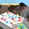 Blueweenly 268 Pcs Plastic Practice Set Transparent Letters and Numbers