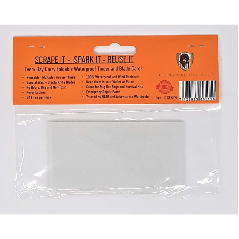 Go Prepared Survival Spartan Fire XL EDC Tinder