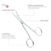 Cutex 4-1/2" Curved Fine Point Embroidery Scissors/Thread Trimmers