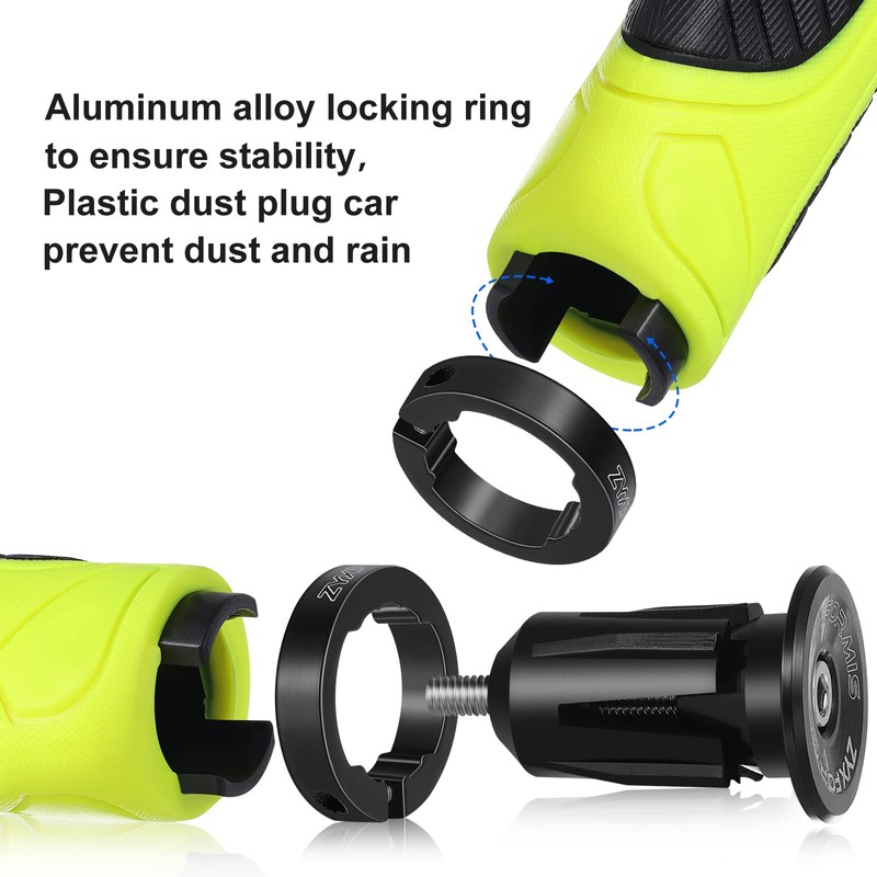 Bicycle Grips Handlebar Grips Ergonomic Bicycle Handlebar Non-Slip Soft Rubber