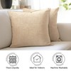 Encasa Homes Chenille Cushion Covers, Set of 2, Natural, 45
