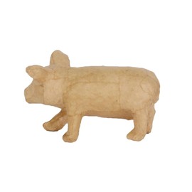 Décopatch AP614Opack Pack of 5 Paper Mache Pork Standings 10.5 x 7 x 5.5 cm Kraft Brown