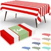 misaya 3 Packs Striped Disposable Table Cloth, 54 x 108