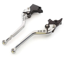 NICEDOLL CNC Clutch Brake Levers Fit for RE Classic 350 350cc Meteor 2021-2025, Super Meteor 650 2023, Hunter 350 HNTR 2022-2024 Silver Long