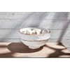 Mud Pie Gold Stripe Bowl, White, 7" H X 12"
