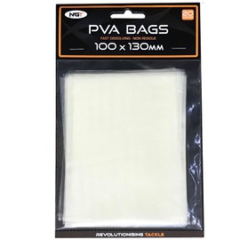 20 x NGT Carp Coarse Fishing Tackle Solid PVA Bags Fast Dissolving Choose Size 70X100mm 70X200mm 100X130mm (100X130mm)