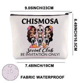 JNIAP Chismosa Social Club Makeup Bag Latina Chisme Gifts Pngmexicana Gift Mexicana Travel Toiletry Bag (Chismosa mb)