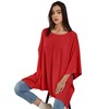 PULI Women's Pullover Poncho Elegant Viscose Knitted Loose Fitting Poncho