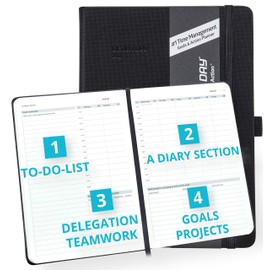 2019-2020 Academic Planner by Action Day - #1 Time Management Design & You Get Things Done, Inner Pocket, Pen Loop, Thick Paper, Note-Taking, Weekly, Daily, Monthly (6x8, Thread-Bound, Black)