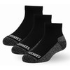 NEW! Thick Ankle Socks (3-pack) (US, Large, Black)