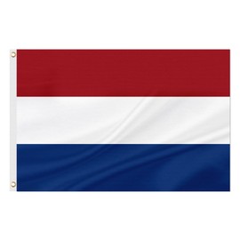 ASUNO Netherlands Flag 90 × 150 CM Polyester Dutch National Banner with 2 Brass Grommets Double Side Vivid Color Fade Resistant for Outside Garden Lawn Patio