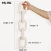 HMASYO White Wood Chain Link Decor, 5-Link Wooden Decorative Chain