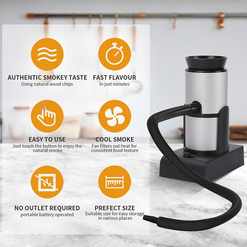 Food Smoker Portable Handheld Food Smoke Infuser for Fish Seafood