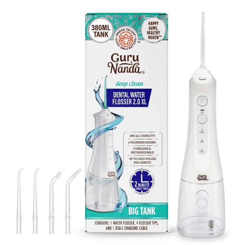 Cordless Water Dental Flosser 380ml – Portable Oral Irrigator with