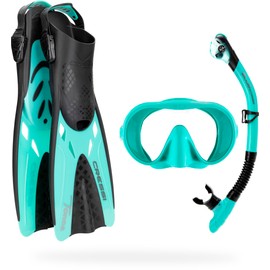 Cressi Musa Explorer Set Snorkeling Sets, Aqua Green, S/M