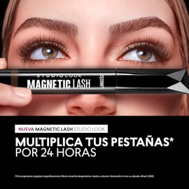 CYZONE - Studio Look Máscara de Pestañas Magnetic Lash Color Mocca 8 g, a Prueba de Agua, para Pestañas Largas y con Volumen, Mirada Magnética, con Vitamina B 5 y Aceite de Argán, Hidrata y Fortalece
