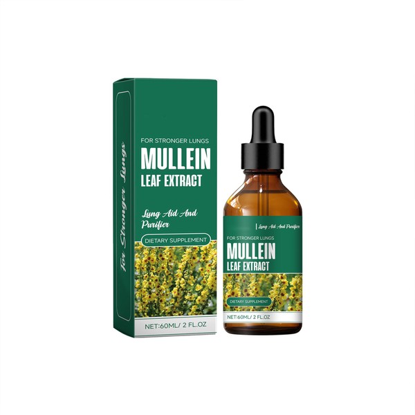 Mullein Leaf Extract for Lungs-60ml Effective Mullein Drops for Lung