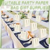 Gilprop 50 Pcs Beige Wedding Mini Gift Bags with Ribbon