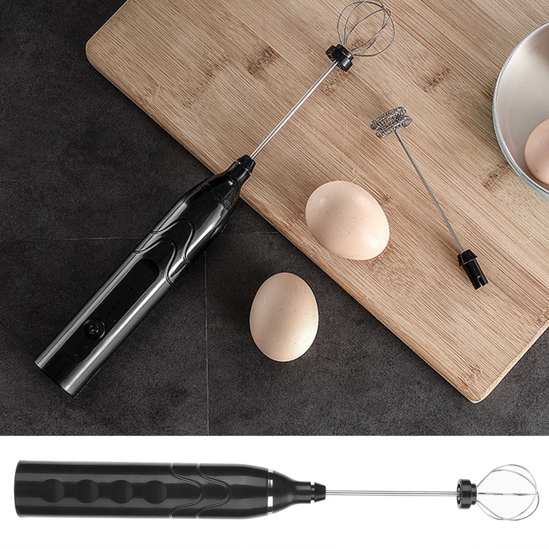 Electric Milk Frother USB Charging 3 Speeds Egg Beater Handheld