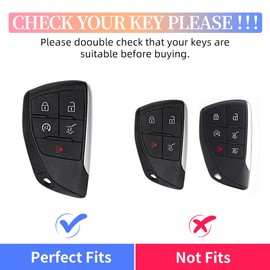 EnerCharge for Chevy/GMC Key Fob Cover,Racing Style PC Key Cover Case Suitable for 2022 2023 2024 2025 Silverado,5-Buttons (Orange)