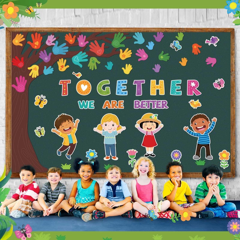 Pasimy Student Diversity Bulletin Board Sets Boho Classroom Decor Rainbow