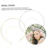 2pcs Double Crown Headband Bridal Wedding Headdress Headpiece Bride Prom