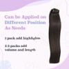 Sindra Dark Brown Clip in Hair, 100 Grams Human Hair