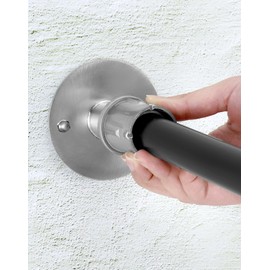 QWORK Stainless Steel Adjustable Flange Feet, 8-Pack for 1 5/8" Tubing - Round Table Feet with 1 3/8" to 2 1/2" Height Range