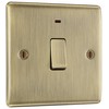 BG Electrical Single Wall Switch with LED Power Indicator, Double