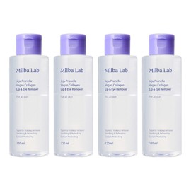 [Vegan Beauty] Milva Lab Jeju Prunella Collagen Lip & Eye Remover, 120ml, 4 pieces / [비건뷰티] 밀바랩 제주 프루넬라 콜라겐 립앤아이 리무버, 120ml, 4개