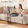 Floor Kindle Phone Tablet Stand with End Table for Overhead