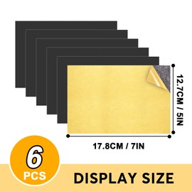 Flexible Magnet Adhesive Sheets, 5" x 7",6 PCS,Magnetic Paper for Postcards,Photos Display