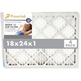 Proairtek AF18241M11SWH Model 18x24x1 Pack of 4 Air Filters, MERV 11; Ideal for Anyone Wanting Clean, Crisp Air in Their Home