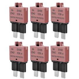 Resettable Standard Blade Fuse 3A ATC Automotive Fuse ATO Manual Reset Fuses Manual-Reset Blade Circuit Breaker for Boat Truck SUV Car Motorcycle 32VDC Fuses Assortment Kit